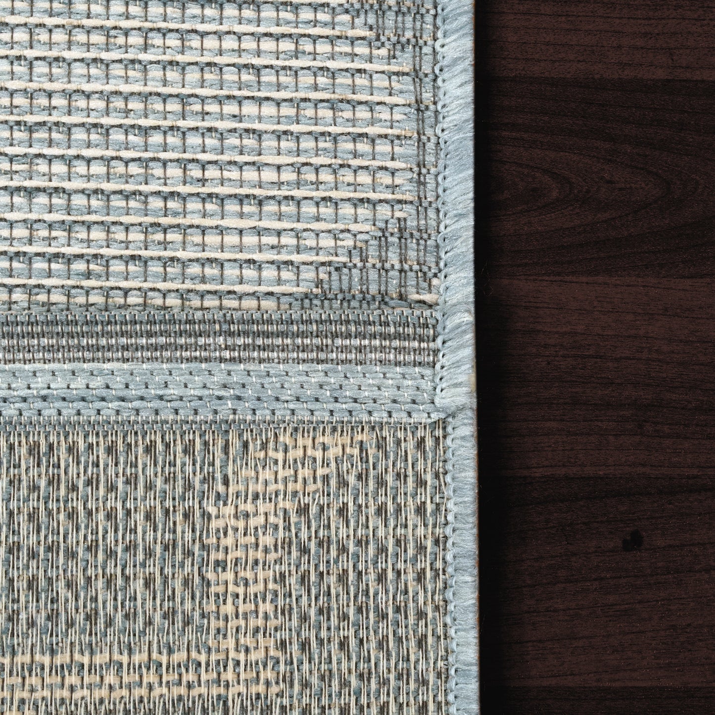 Newport Contemporary Blue Indoor/Outdoor No Pile Rug
