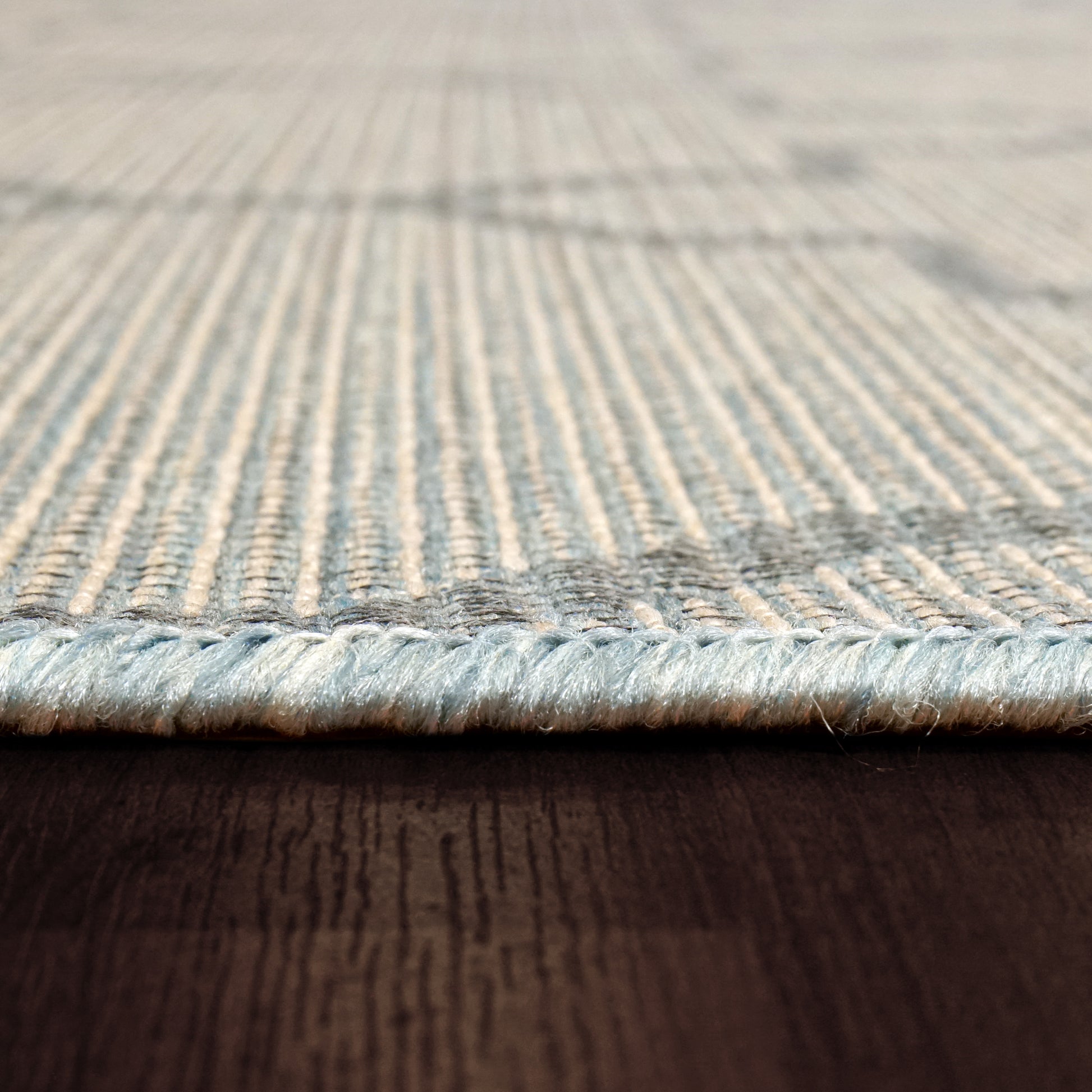 Newport Contemporary Blue Indoor/Outdoor No Pile Rug