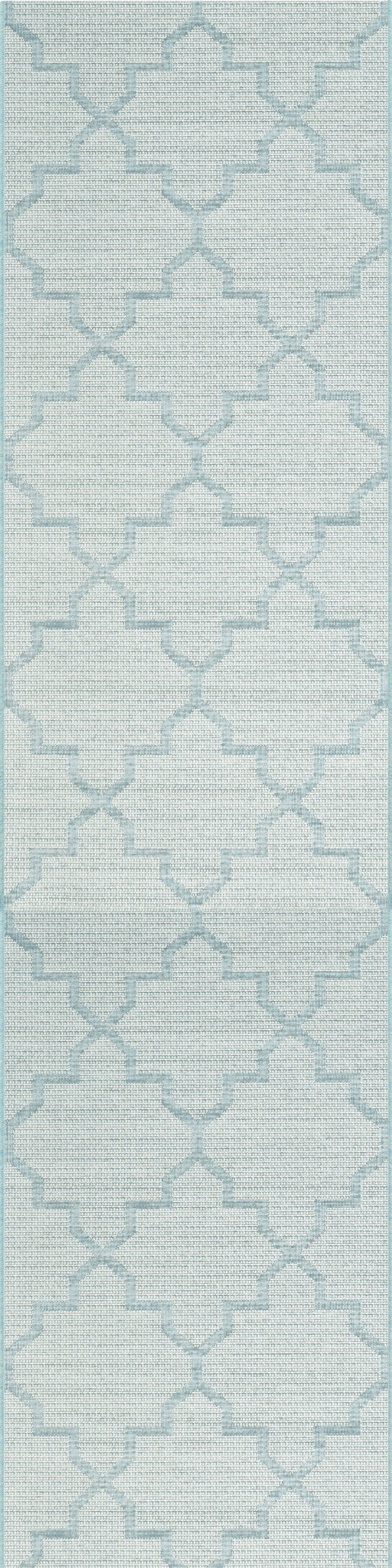 Newport Contemporary Blue Indoor/Outdoor No Pile Rug