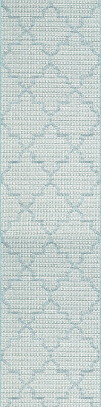 Newport Contemporary Blue Indoor/Outdoor No Pile Rug