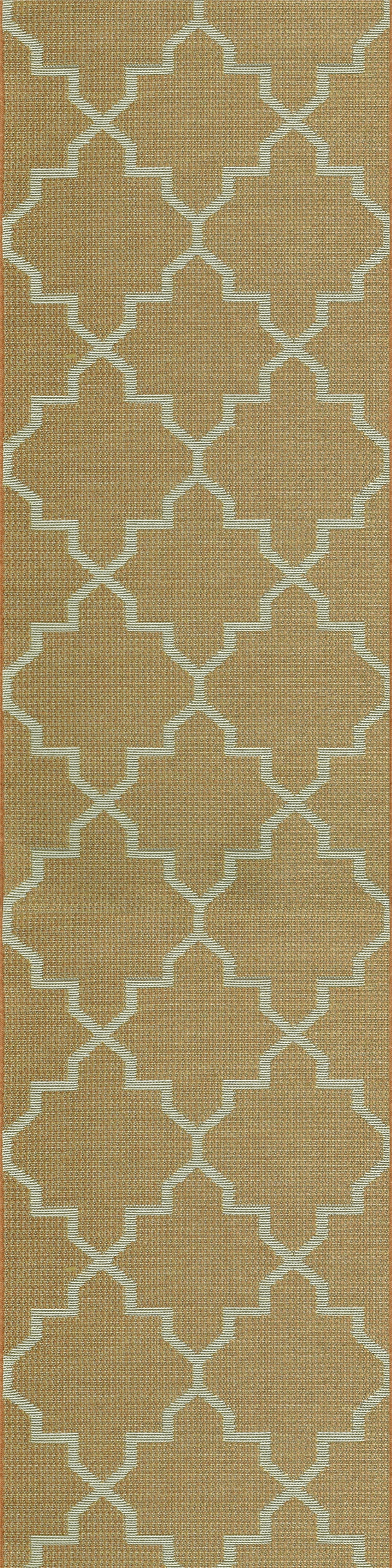 Newport Contemporary Orange Indoor/Outdoor No Pile Rug