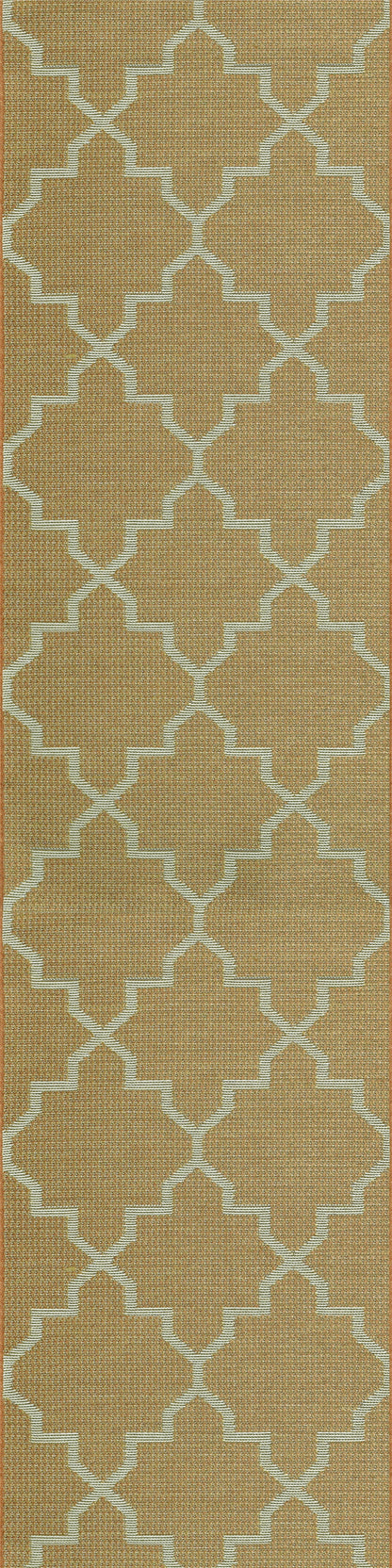Newport Contemporary Orange Indoor/Outdoor No Pile Rug