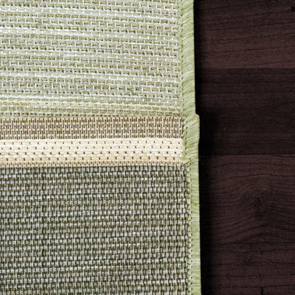 Newport Contemporary Green Indoor/Outdoor No Pile Rug