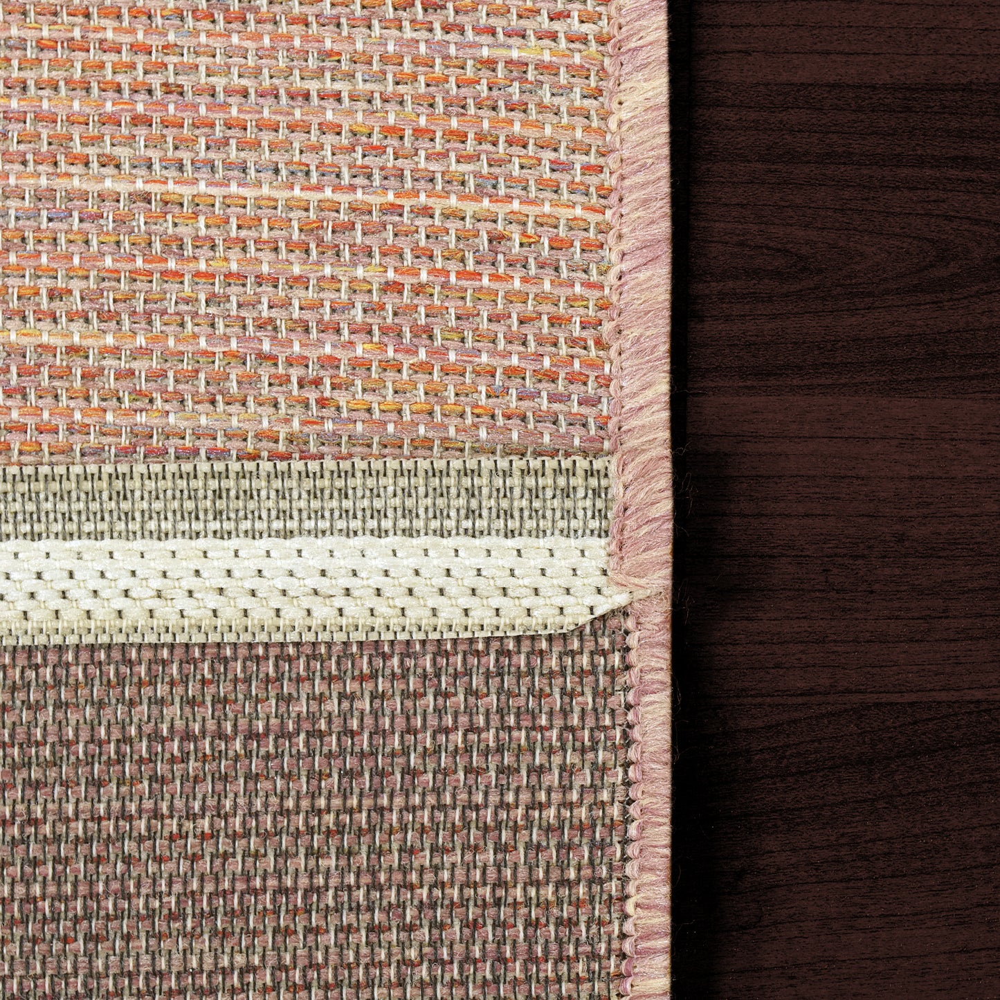 Newport Contemporary Blush Indoor/Outdoor No Pile Rug