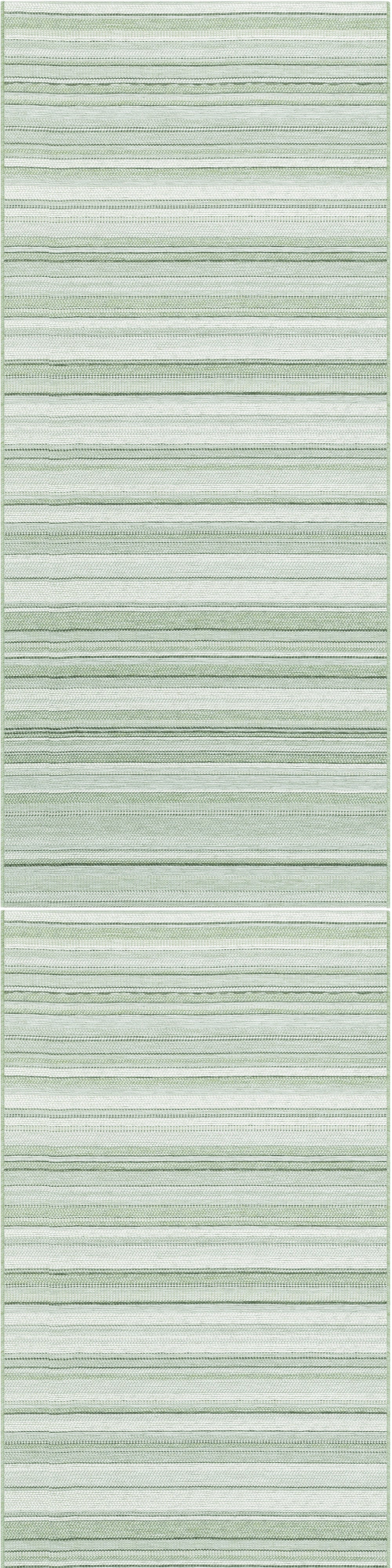 Newport Contemporary Green/Ivory Indoor/Outdoor No Pile Rug