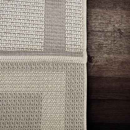 Newport Contemporary Beige Indoor/Outdoor No Pile Rug