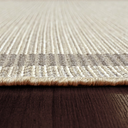 Newport Contemporary Beige Indoor/Outdoor No Pile Rug