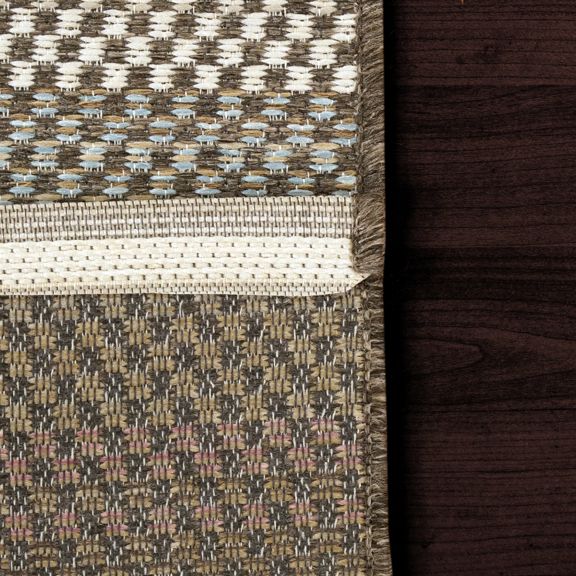 Newport Contemporary Grey/Multi Indoor/Outdoor No Pile Rug