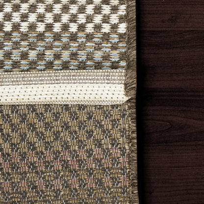 Newport Contemporary Grey/Multi Indoor/Outdoor No Pile Rug