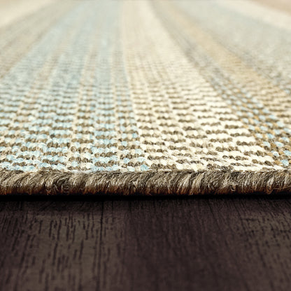 Newport Contemporary Grey/Multi Indoor/Outdoor No Pile Rug