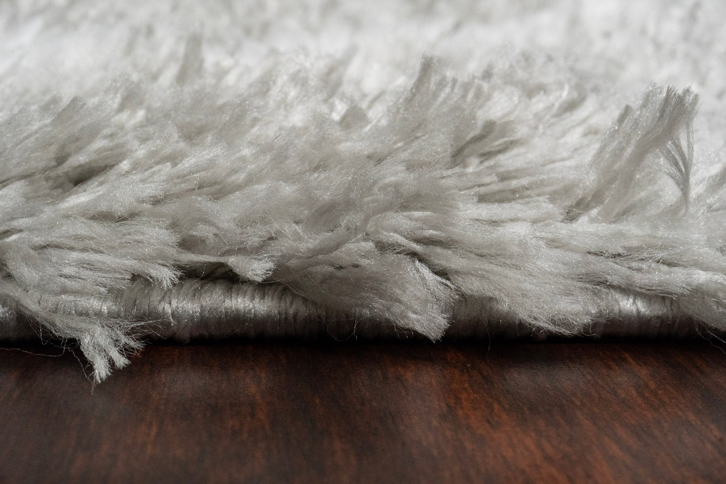 Nordic Contemporary Silver/White Aztec High Pile Rug