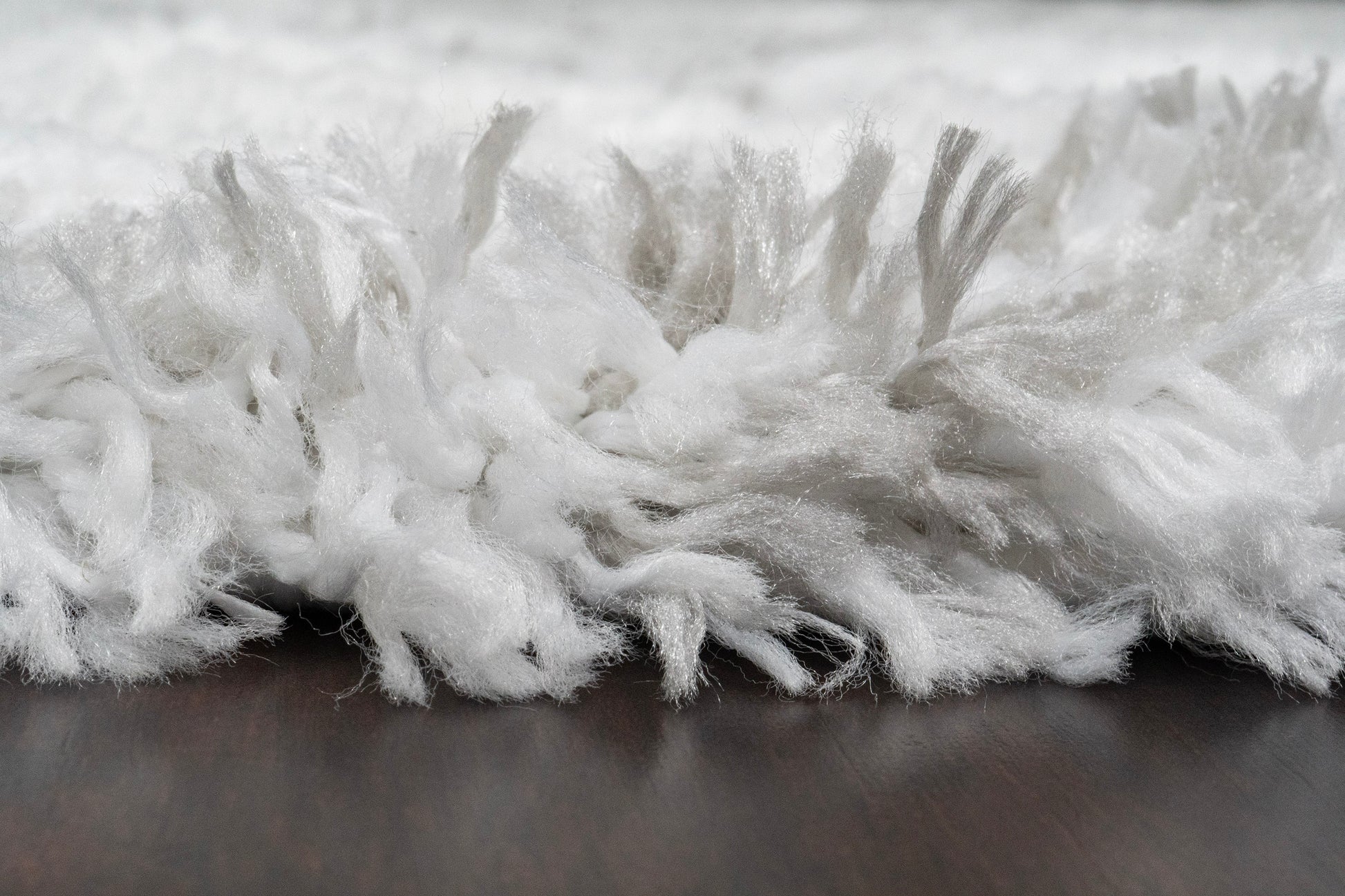 Nordic Contemporary White/Silver Aztec High Pile Rug