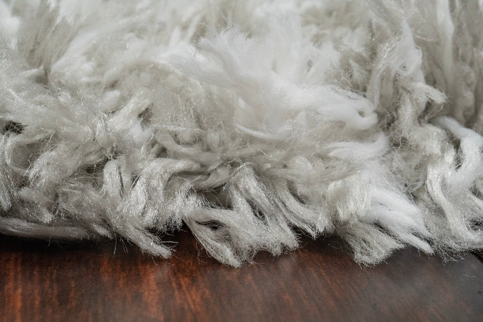 Nordic Contemporary Silver/White Aztec High Pile Rug