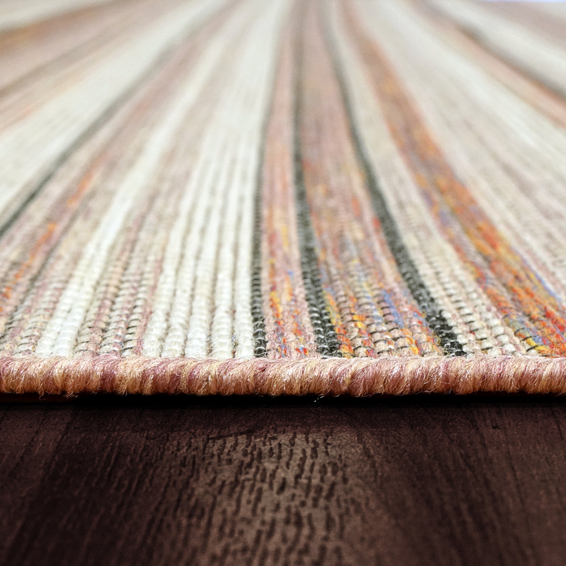 Newport Contemporary Blush/Ivory Indoor/Outdoor No Pile Rug