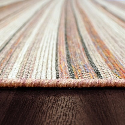 Newport Contemporary Blush/Ivory Indoor/Outdoor No Pile Rug
