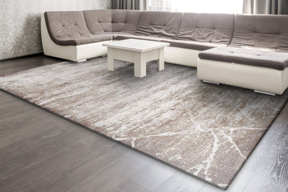 Obsession Modern Cream/Beige Abstract Medium Pile Rug