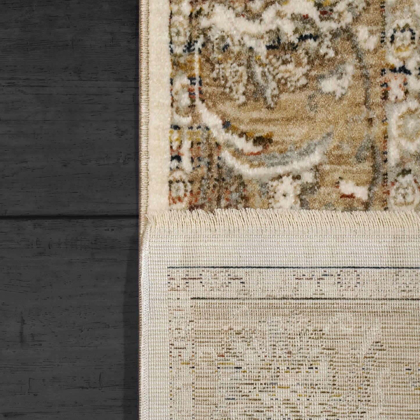 Octo Traditional Cream/Multi Oriental High-Low Rug