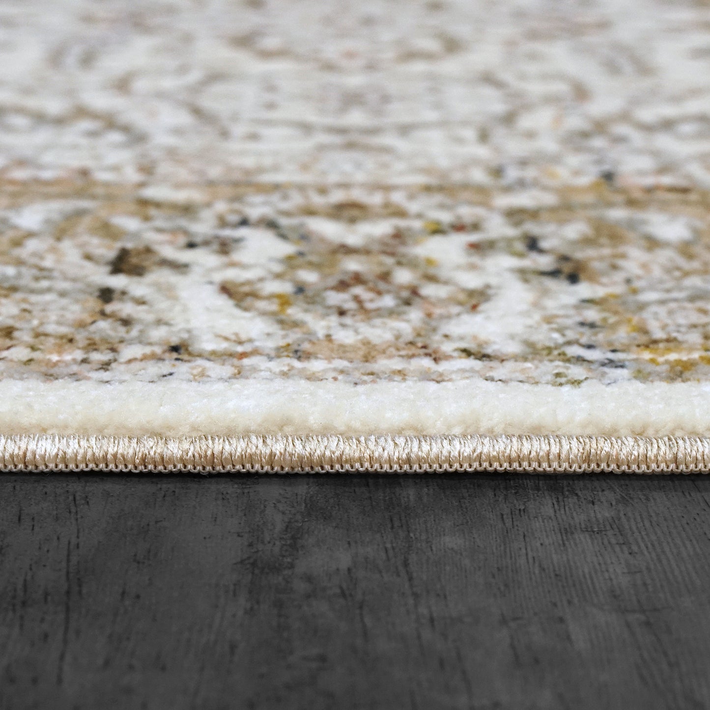 Octo Traditional Cream/Multi Oriental High-Low Rug