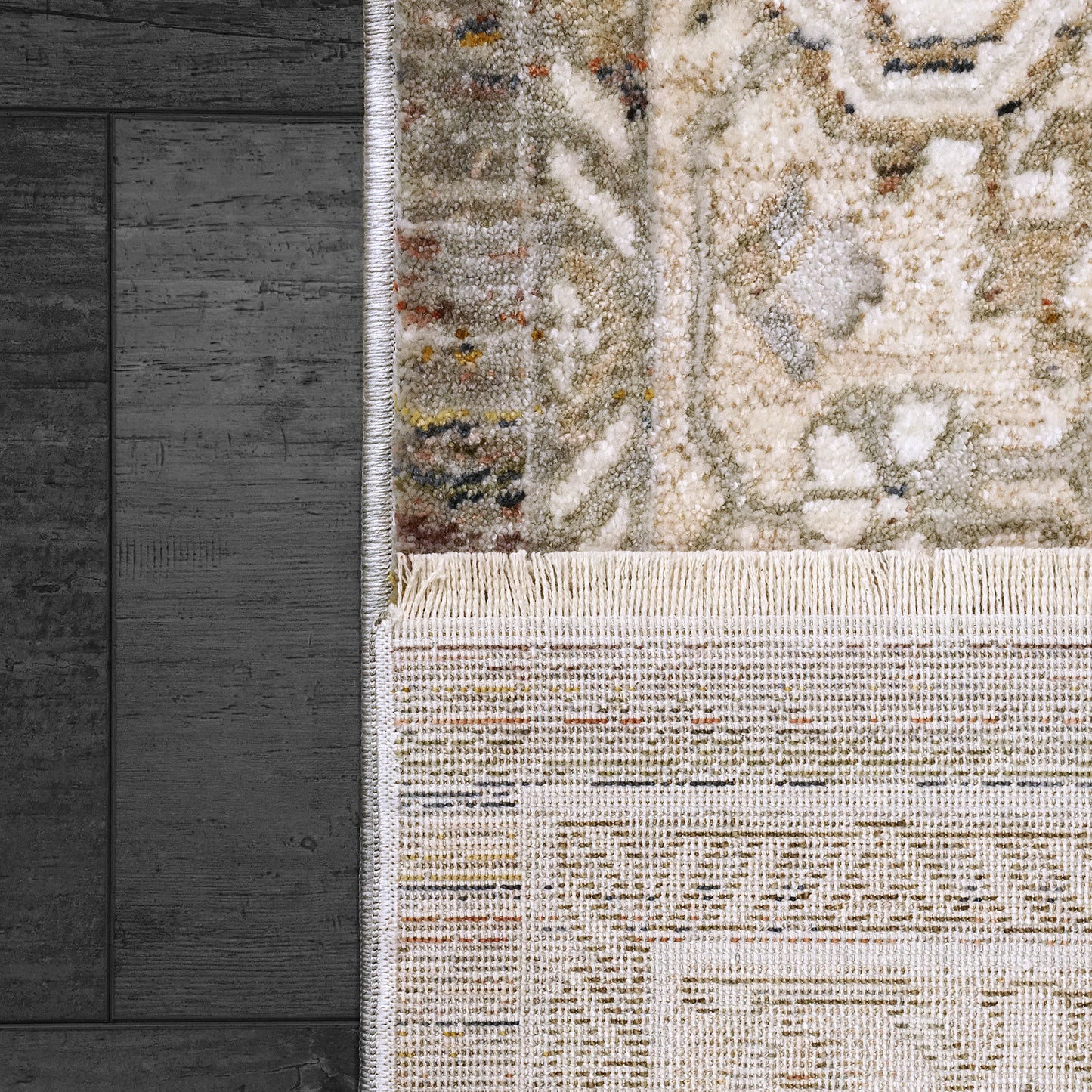 Octo Traditional Cream/Multi Oriental High-Low Rug