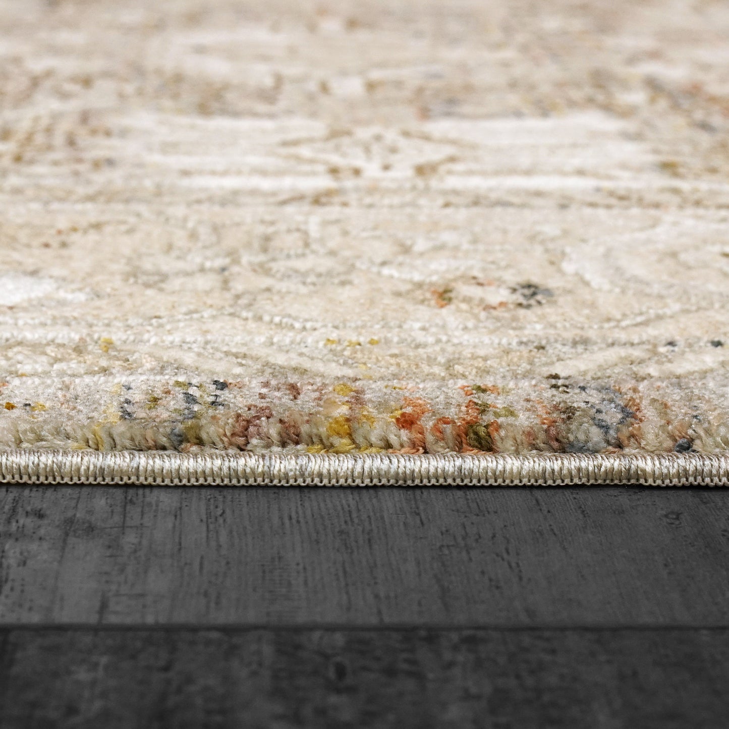 Octo Traditional Cream/Multi Oriental High-Low Rug