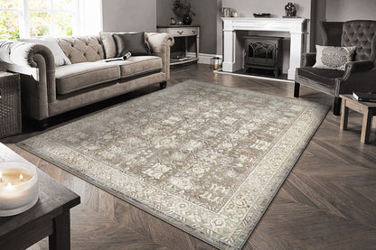 Octo Traditional Cream/Multi Oriental High-Low Rug