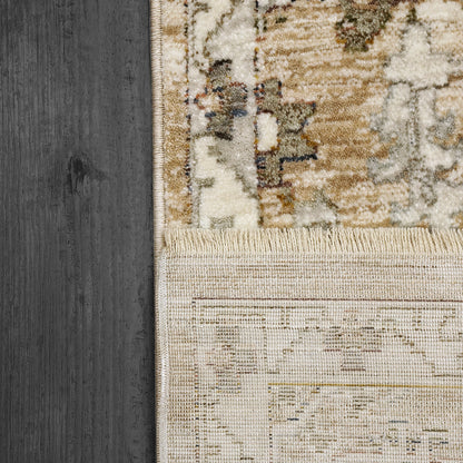 Octo Traditional Cream/Multi Oriental High-Low Rug