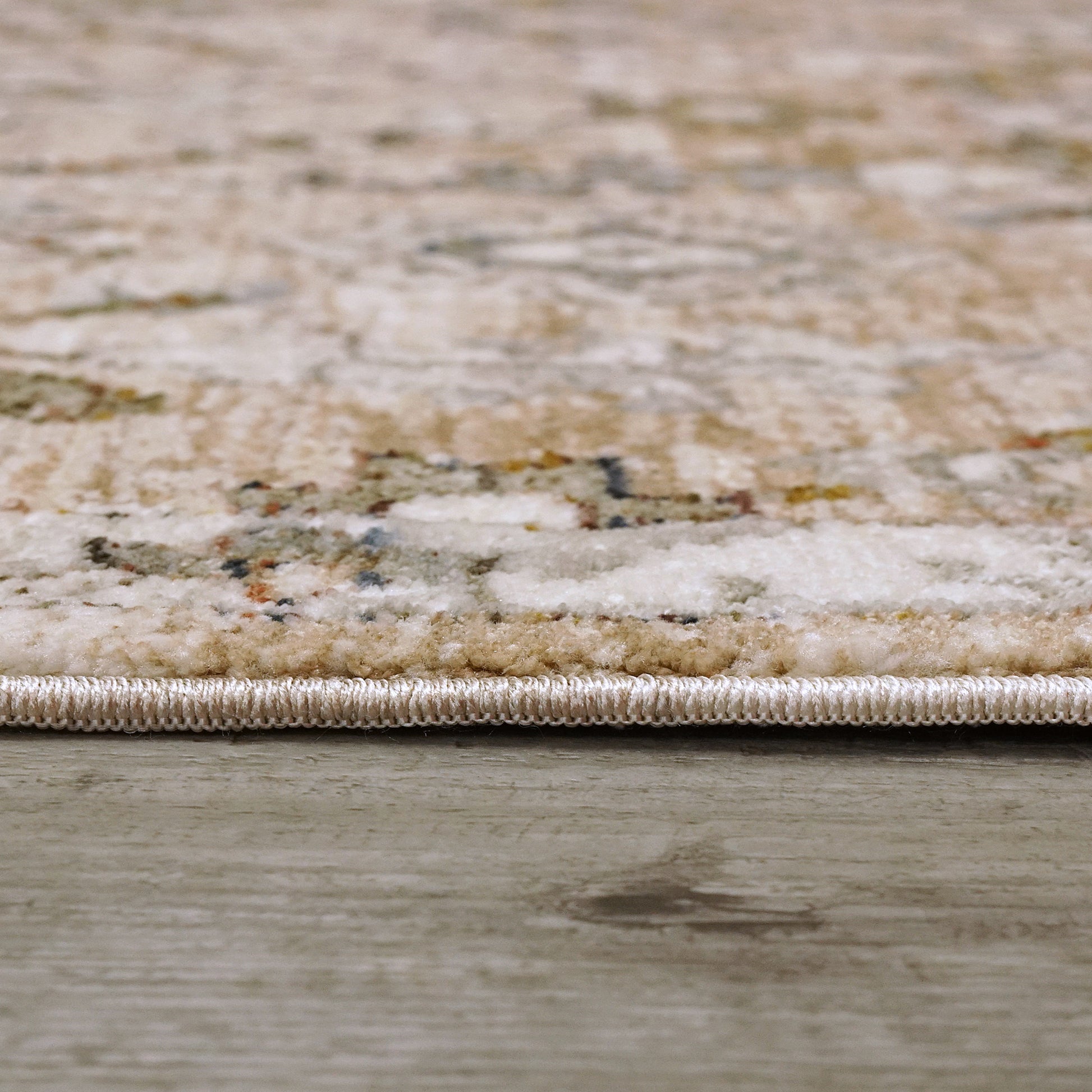 Octo Traditional Cream/Multi Oriental High-Low Rug