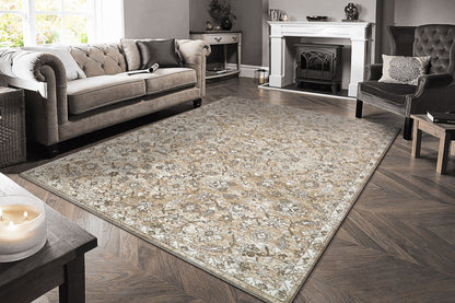 Octo Traditional Cream/Multi Oriental High-Low Rug