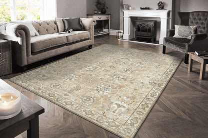 Octo Traditional Cream/Multi Oriental High-Low Rug