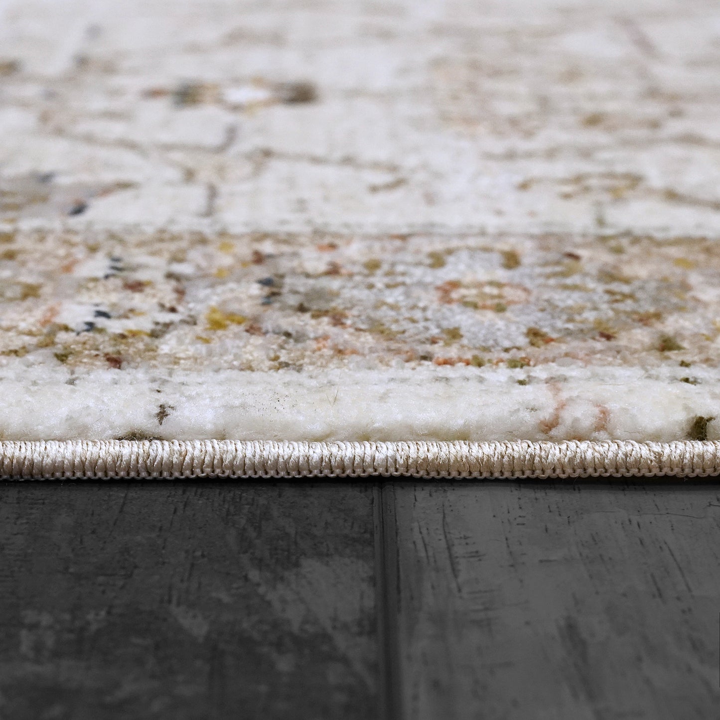 Octo Traditional Taupe/Multi Oriental High-Low Rug