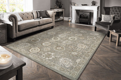 Octo Traditional Grey/Multi Oriental High-Low Rug