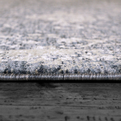Octo Traditional Navy/Ivory Oriental High-Low Rug