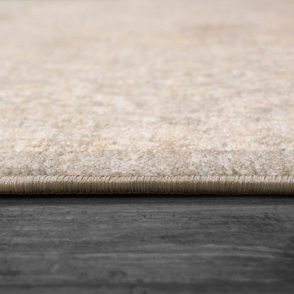 Octo Traditional Grey/Beige Oriental High-Low Rug