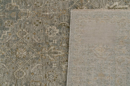 Pacific Traditional Grey/Ivory Medallion Medium Pile Rug