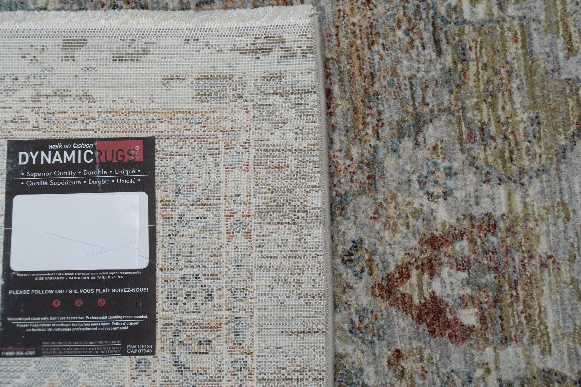 Pandora Transitional Rust/Blue/Multi Damask Low Pile Rug