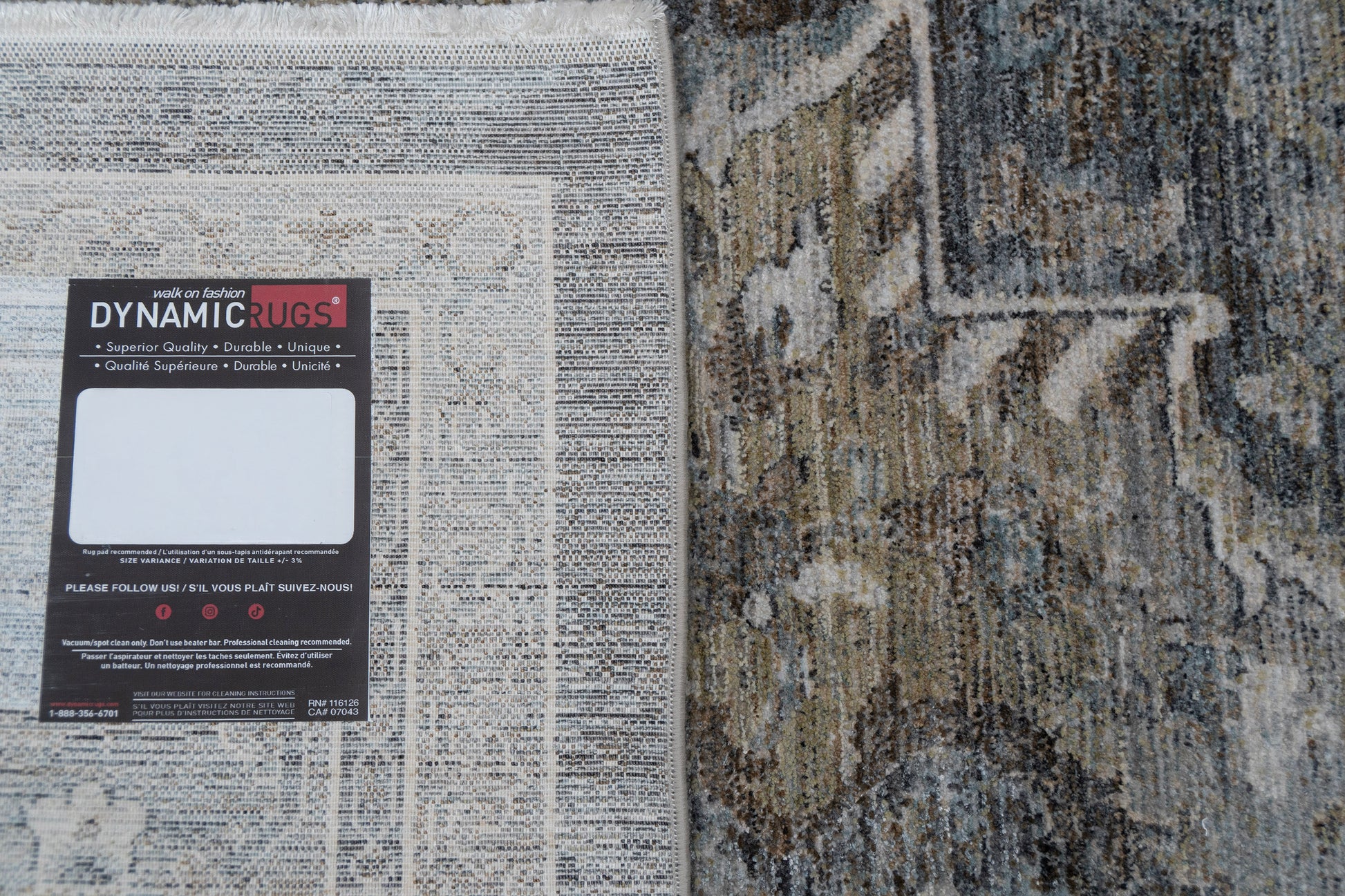 Pandora Transitional Grey/Beige Medallion Low Pile Rug