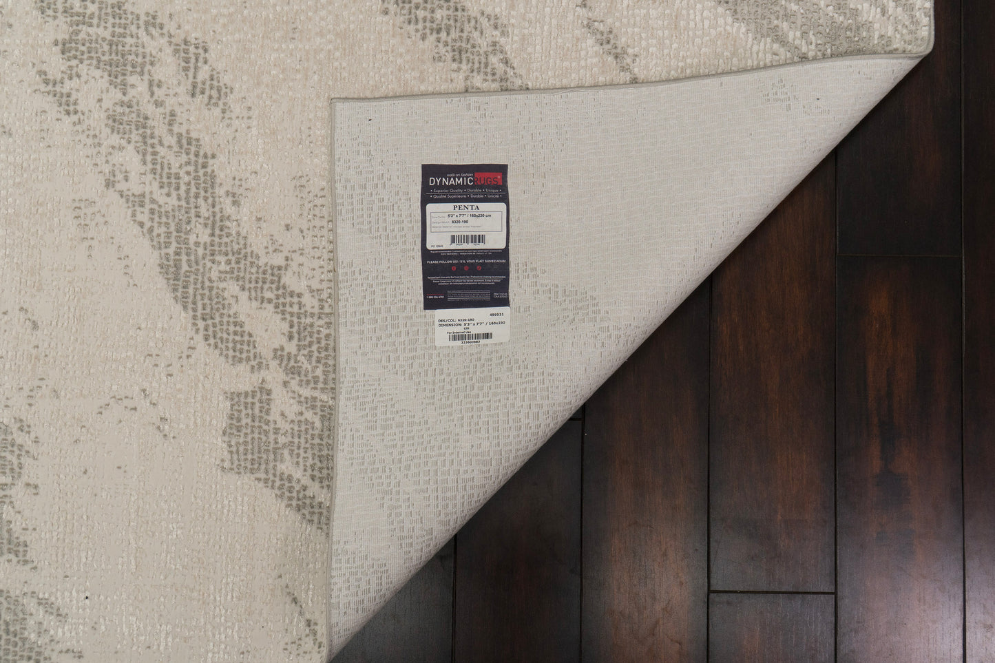Penta Modern Cream/Ivory Abstract Medium Pile Rug