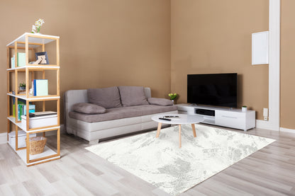 Penta Modern Cream/Ivory Abstract Medium Pile Rug