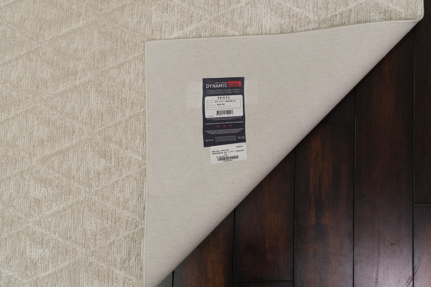 Penta Modern Cream Geometric Medium Pile Rug