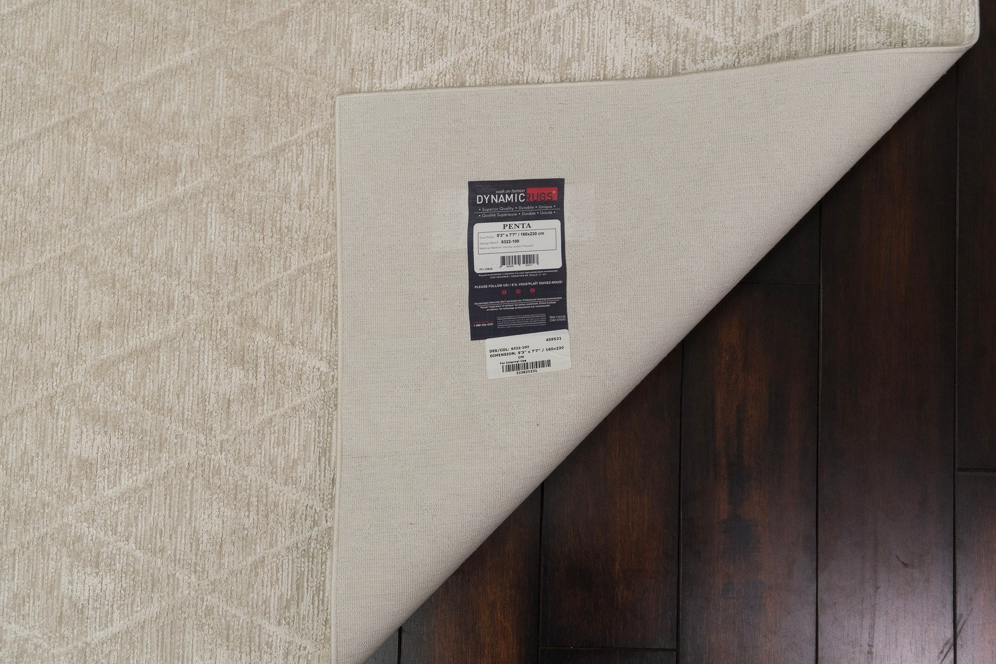 Penta Modern Cream Geometric Medium Pile Rug