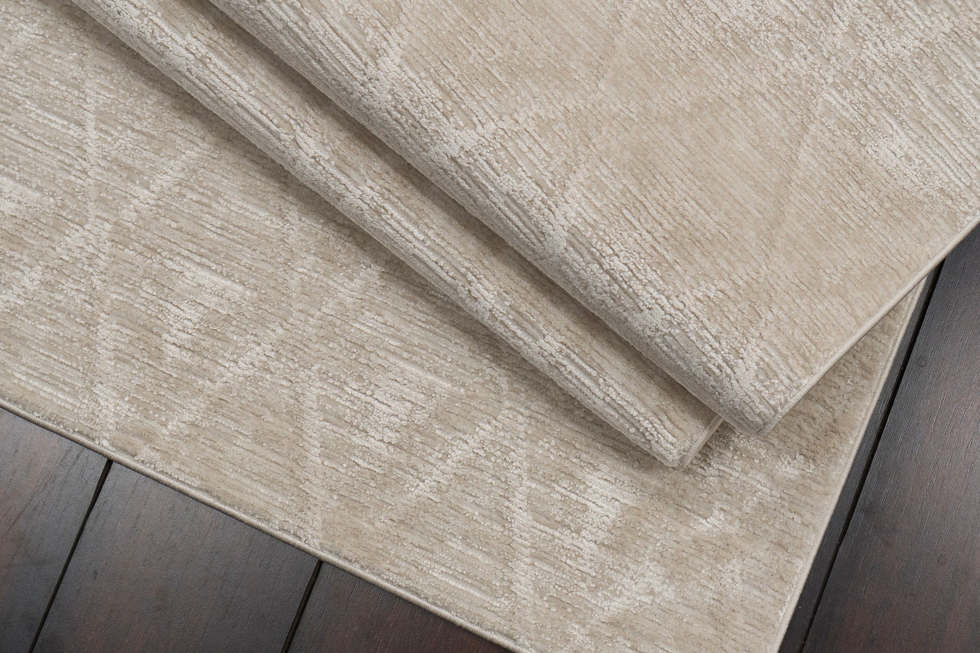 Penta Modern Cream Geometric Medium Pile Rug