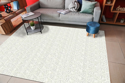 Penta Modern Cream Geometric Medium Pile Rug