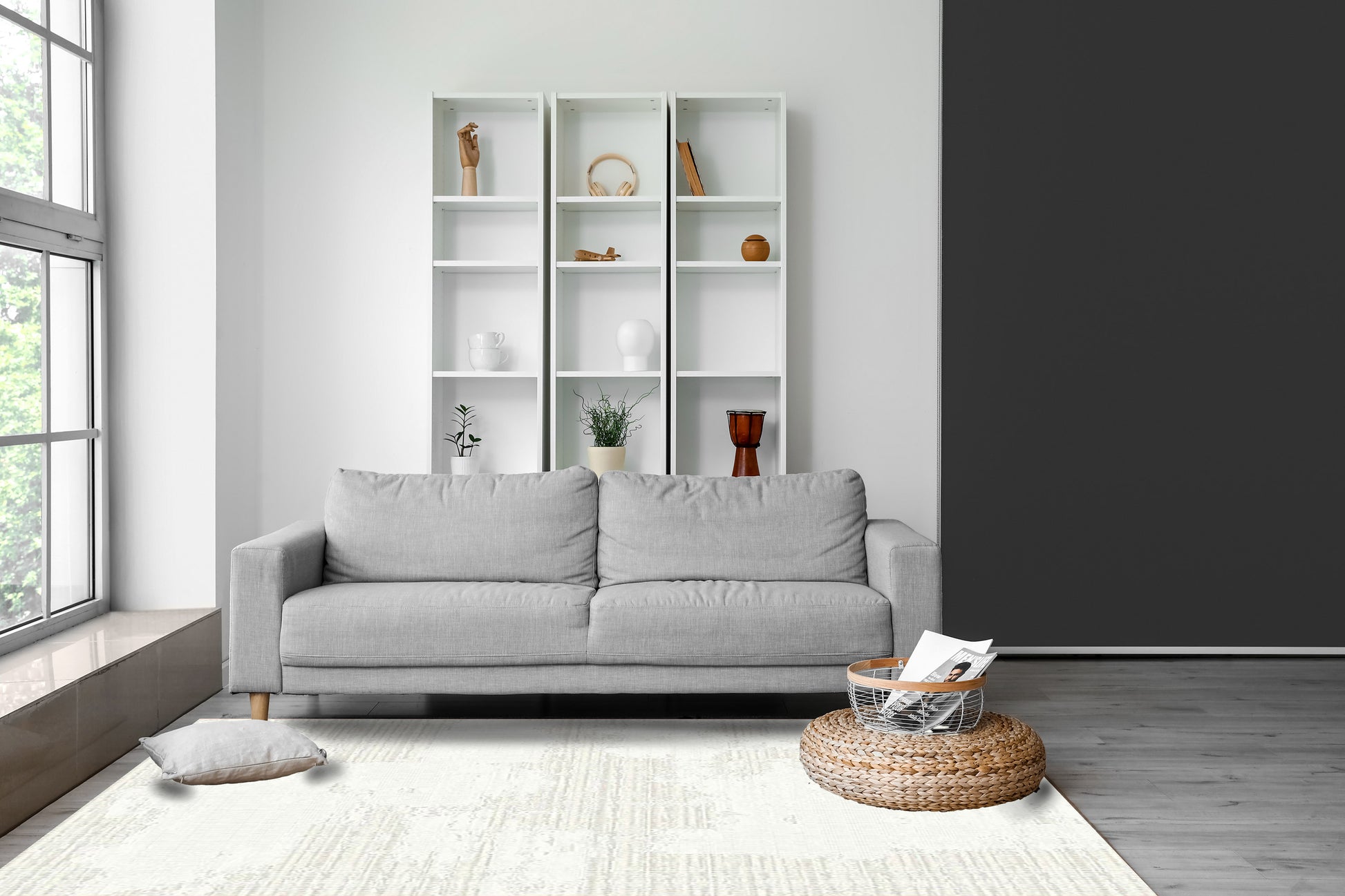 Penta Modern Cream/Beige Abstract Medium Pile Rug