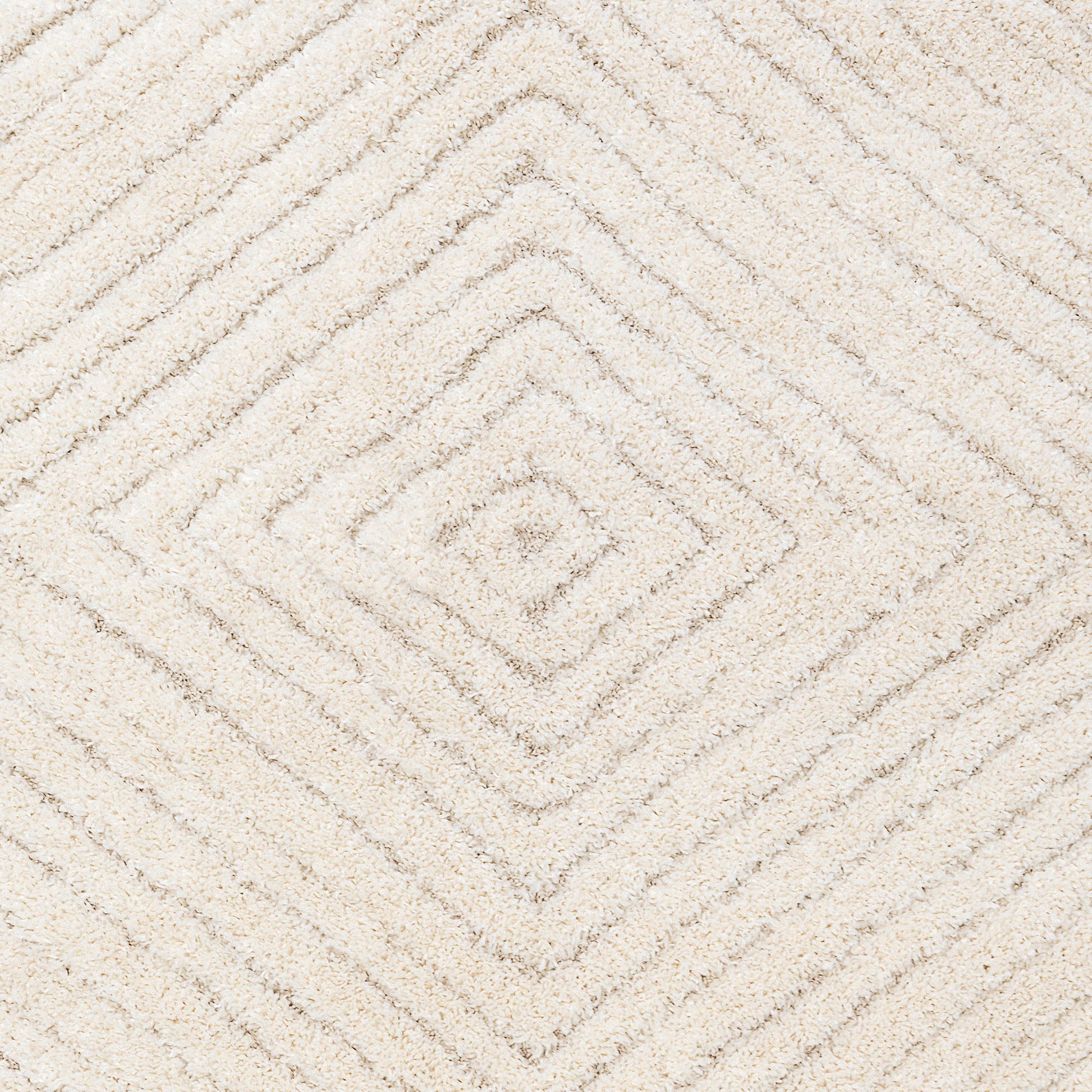 Pike Modern Light Grey/Grey Geometric Shag Rug