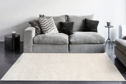 Pike Modern Light Grey/Grey Geometric Shag Rug