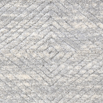 Pike Modern Grey/Dark Grey Geometric Shag Rug