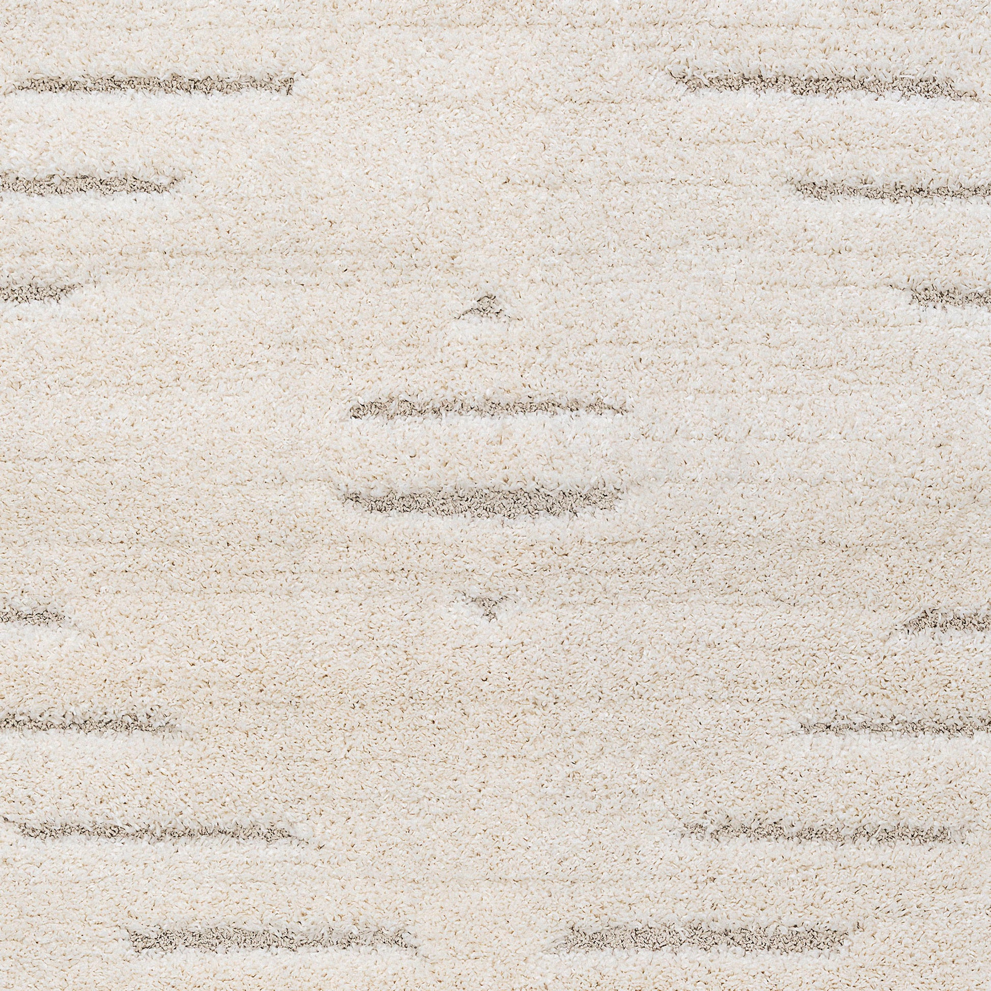Pike Modern Ivory/Beige Geometric Shag Rug