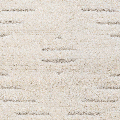 Pike Modern Ivory/Beige Geometric Shag Rug