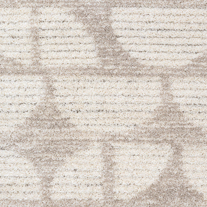 Pike Modern Sage/Ivory Geometric Shag Rug