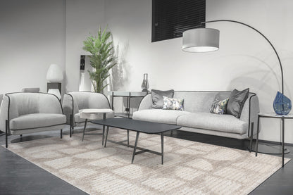 Pike Modern Sage/Ivory Geometric Shag Rug